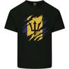 Torn Barbados Flag Barbadians Day Football Kids T-Shirt Childrens