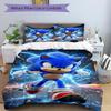 3pcs Sonic the Hedgehog Duvet Cover Set, 1 Duvet Cover + 2 Pillowcases (No Insert), High-Definition Print, Home & Dorm Set Yy251208052