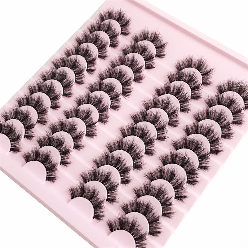 20 Paar dichte, natürlich aussehende falsche Wimpern im europäischen und amerikanischen Stil