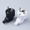 2-Pack 16A Rewirable EU Plug Adapter – Schuko Male Connector for Power Extension Cables & DIY Electrical Projects