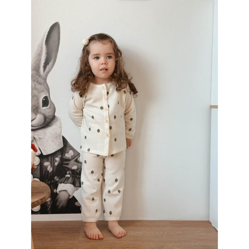 Baby Cotton Pajama Set Long Sleeve A-Class Sleepwear Toddlers Boys Girls Lightweight Home Outfit