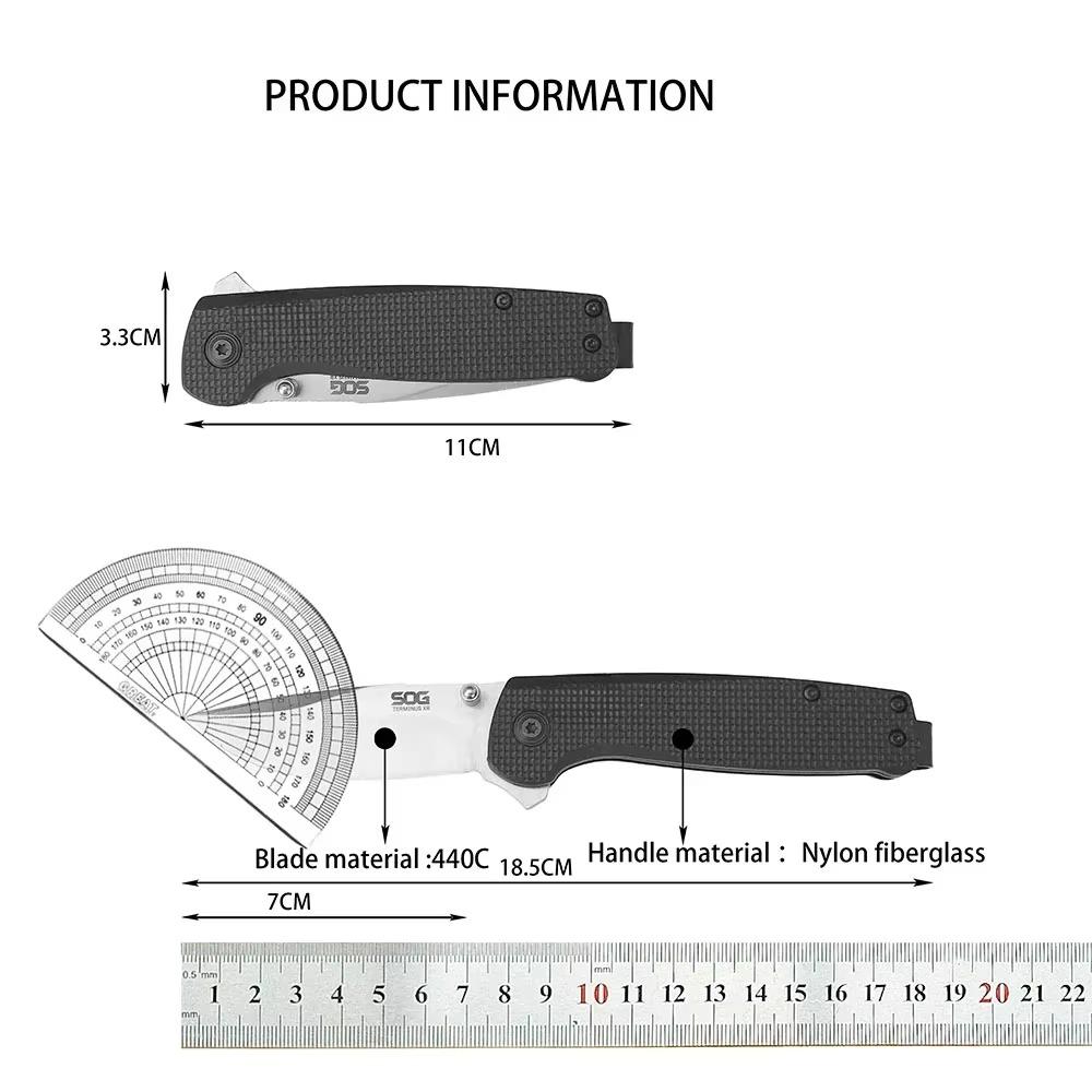 Utility Household Folding Pocket Knife 440C Steel Blade Nylon Fibre Handle Multi-purpose Kitchen Knife Utility Cutting Tools