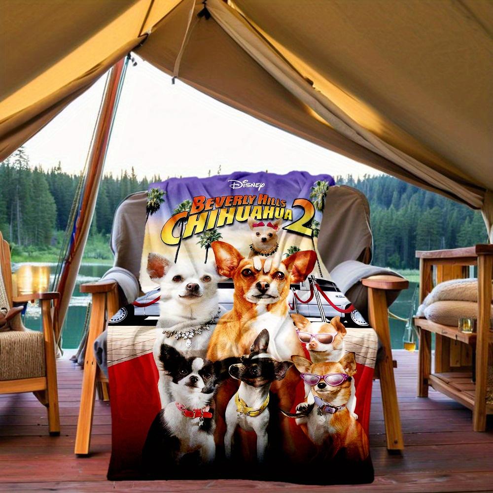 1pc, Disney Beverly Hills Chihuahua Themed Blanket Soft and Cozy Seasonal Throw Blanket for Outdoor, Living Room, Outdoor Blankets, Travel, Camping