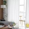 Floral White Flowers Magnolia Chiffon Sheer Curtains for Living Room Bedroom Kitchen Decoration Window Voiles Tulle Curtain