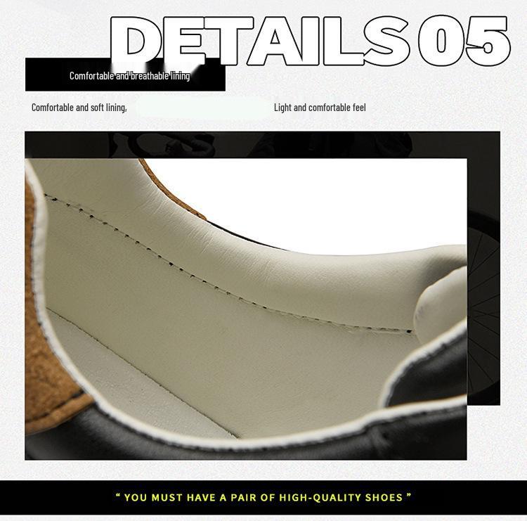 Men's Plus Size White Genuine Leather Skate Shoes - Breathable, Soft Sole, Casual Cowhide Sneakers