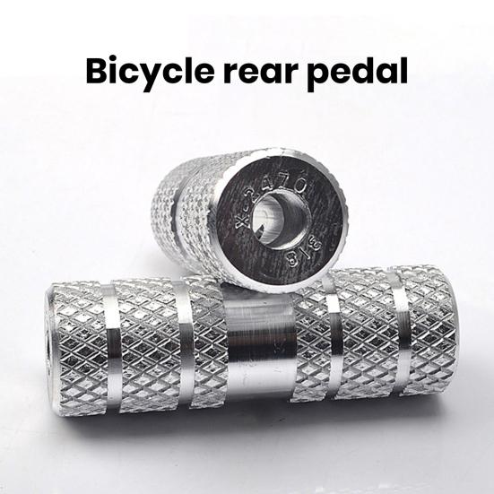 2Pcs Aluminum Alloy Bike Pegs Foot Pedals Backseat Stands Foot Rest Anti-Slip Stunt Pedal for BMX Mountain Road Bicycle Cycling Accessories