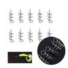100PCS Bag 14mm Stainless Steel Soft Bait Pin Lure Fishing Spring Fixed Lock Fishing Accessory