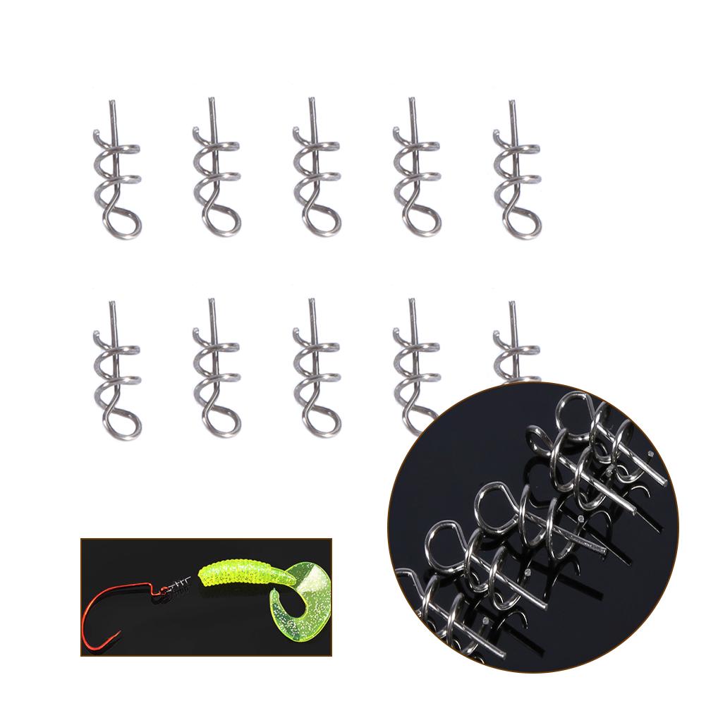 100PCS Bag 14mm Stainless Steel Soft Bait Pin Lure Fishing Spring Fixed Lock Fishing Accessory
