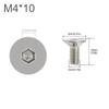 10PCS M2 M3 M4 M5 Silver 304 Stainless Steel Flat Head Hex Hexagon Socket Cap Bolt Countersunk Screw for Parts Replacement / DIY