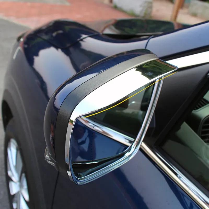For Renault Kadjar 2015- Exterior Refit Rearview Chrome Side Mirror Protect Shell Cover Rain Visor Trim Carbon Fiber Modify