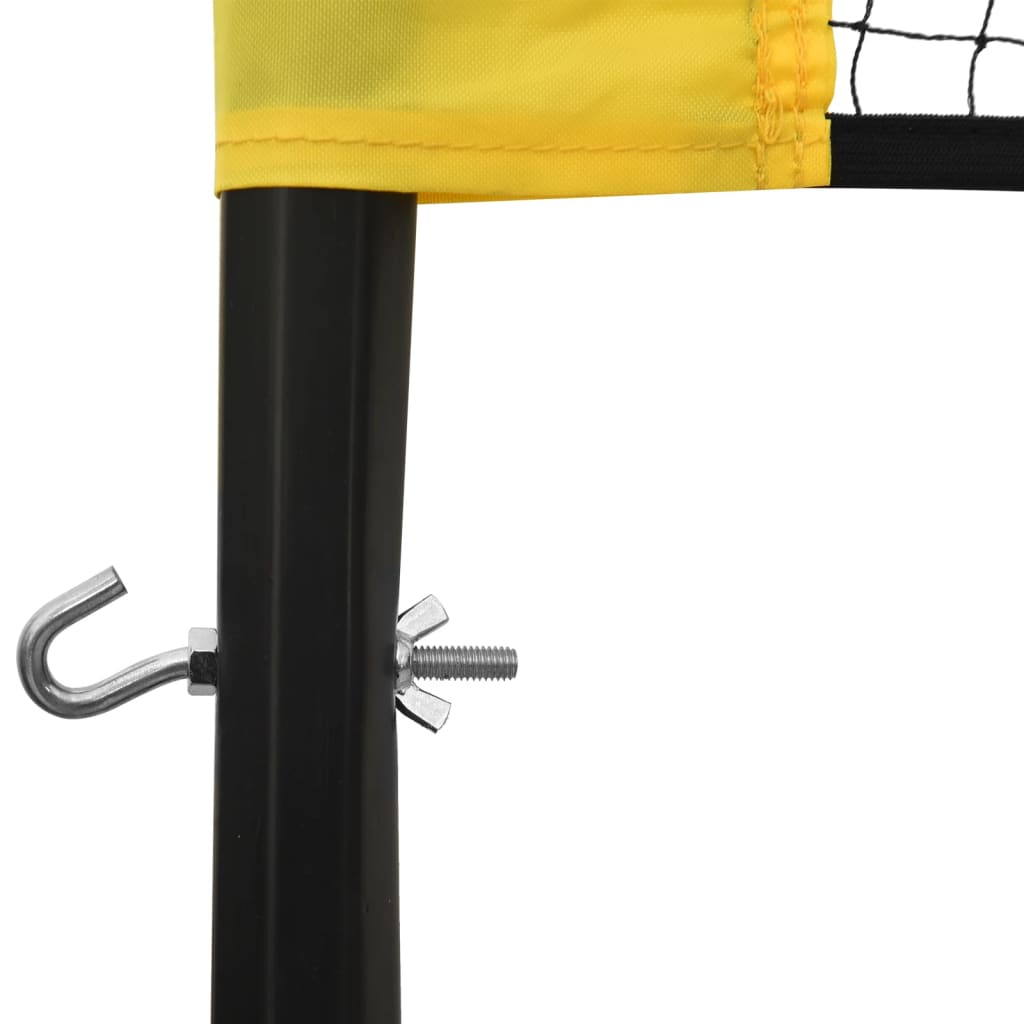 Badminton Net Yellow and Black 600 X 155 Cm PE Fabric
