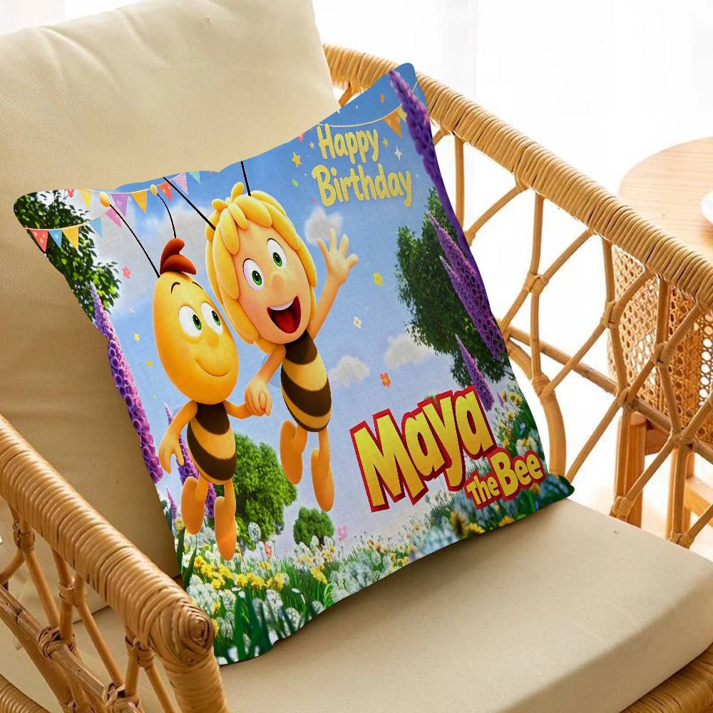 Cute Maya Bees Pillow Anime Pillow Sofa Bed Head Pillow Cover Cushion Cover Fashion