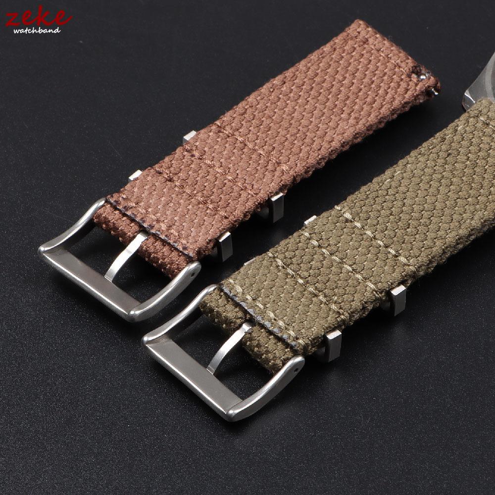 Genuine Linen Nylon Watch Strap 20mm 22mm for Omega Business Cotton Fabric Bracelet Breathable Woven Sports Strap for Men Women