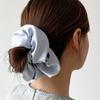 oar Drop Cameo Satin Wide Scrunchie [Choose 1 of 5 Colors]