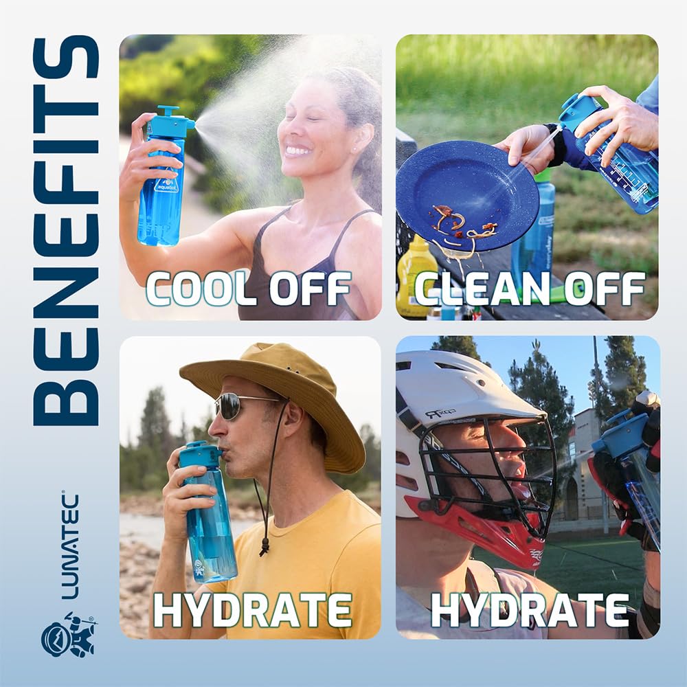 Lunatec Aquabot Clear 750ml Water Bottle for Outdoor Camping Multi-Purpose (LTA1050000)