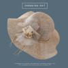 Summer Sun Hat Female Sunscreen Linen Fisherman Hat Sun Hat Beach Hat Travel Wild Flower Straw Hat Beach Seaside Vacation Travel Sun Protection Hat