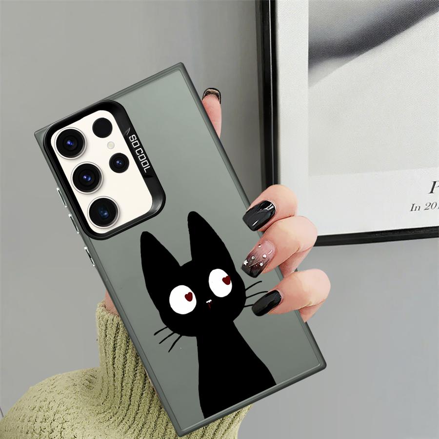 Cute Lucky Cat Case for Samsung Galaxy S25 S20 FE S22 Ultra S24 FE S25Edge S23 S21 Note 20 Ultra Phone Cover
