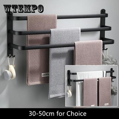 Handtuchhalter, Handtuchhalter, Wandmontage, Handtuchhalter, Raum-Aluminium-Handtuchhalter, mattschwarzer Handtuchhalter, Badezimmer-Accessoires