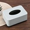 New Plastic Tissue Box Square Durable Napkin Holder Solid Color Tissue Case Home Use