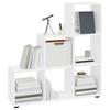 Staircase Shelf High Gloss White 107 Cm Particleboard