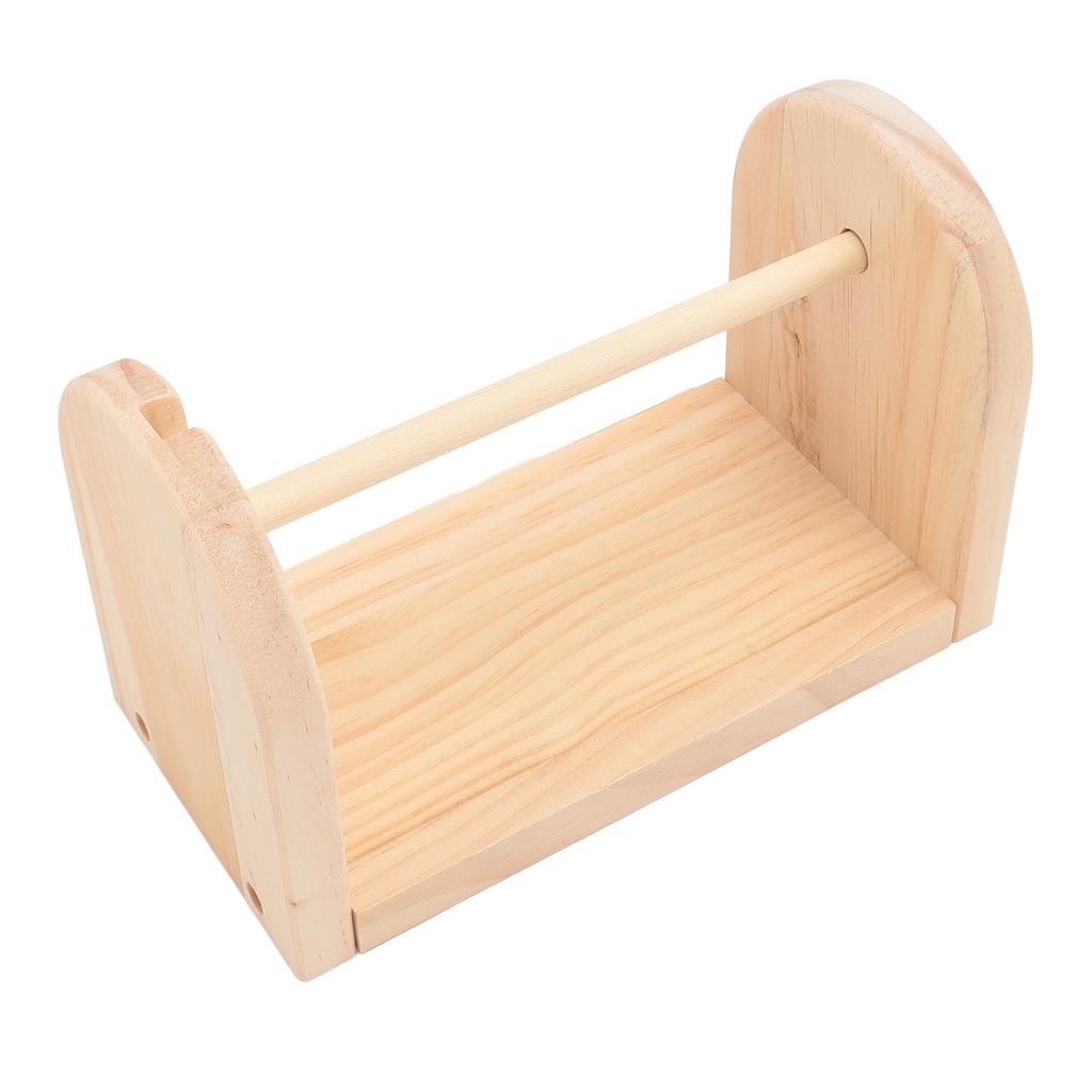 Wooden Yarn Holder Single Rotating Yarn Storage Horizontal Crochet Yarn Ball Holder for Hat Sweater