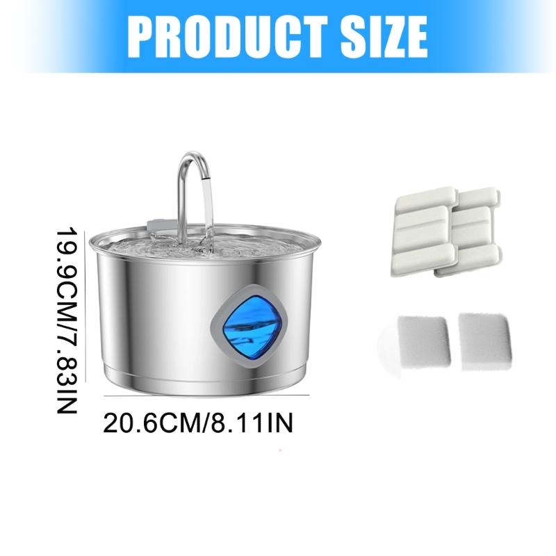 Battery Operated Pet Water Fountains Large Capacity Cats Water Dispenser for Home and Outdoor Activity