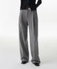 MUSINSA STANDARD WOMAN Women'S Low Waist Deep Tuck Wide Hidden Banding Slacks [Melange Gray]