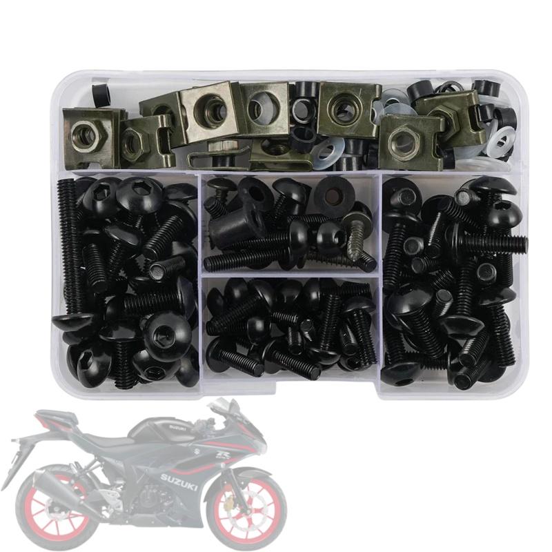 For YAMAHA TENERE 700 MT07 MT 07 TMAX 500 TMAX 560 FZ6 XMAX MT 09 MT03 177PCS Motorcycle Fairing Bolts Screws Nut Complete Kit