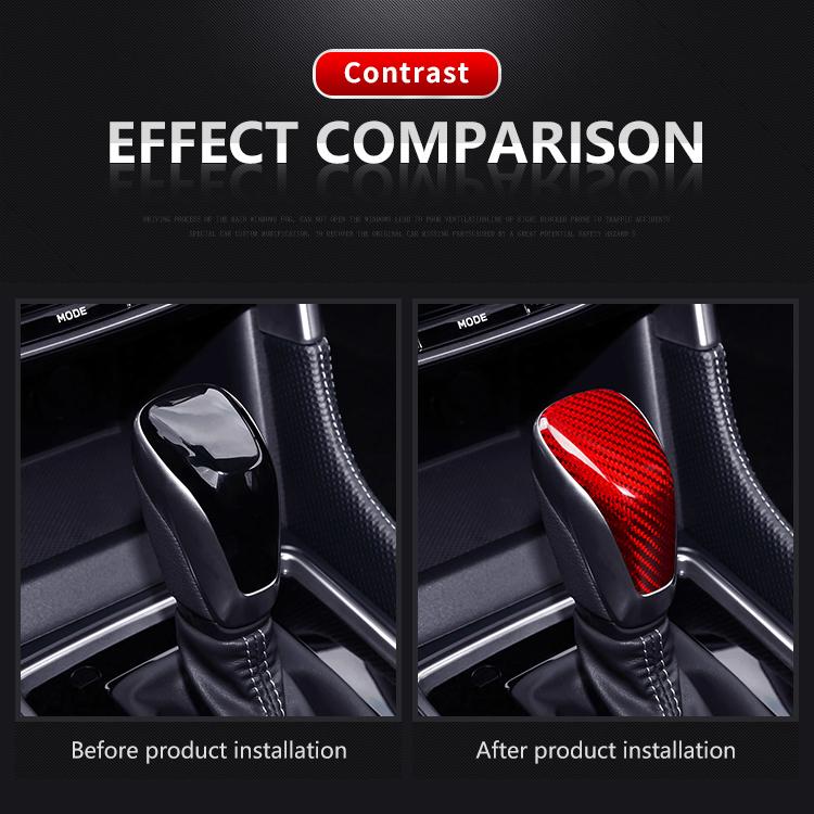 Shasha Carbon Fiber Car Accessories Interior Gear Shift Knob Cover for Subaru XV 2018 2020 2021 2023 Forester 2019 2022