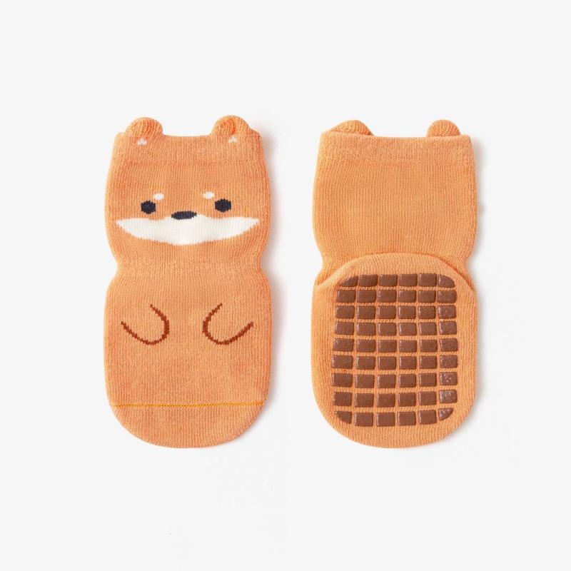 Kids Non-Slip Socks Cute Cartoon Pattern Baby Boys Girls Floor Socks Comfortable Breathable for Toddler Children Spring