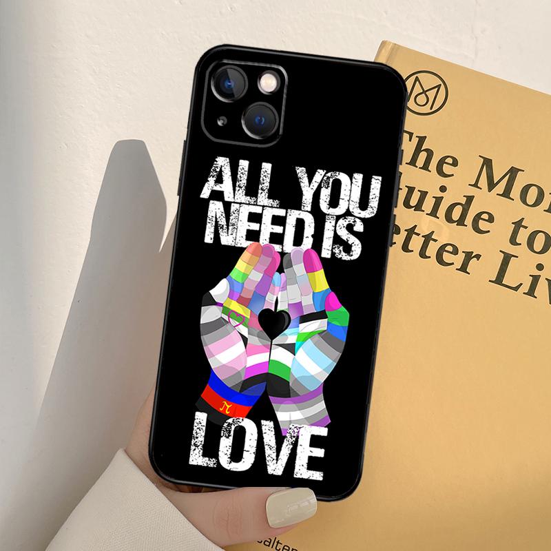 LGBT Pride Love Phone Case For iPhone 17 16 15 14 13 11 12 Pro Max mini XR 16e 15 16 Plus 17 Air Full Cover