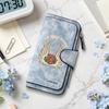 Stylish Rose Wings Print Wallet Fashion Functional Multiple Card Slots Casual Daily Use Portable Purse