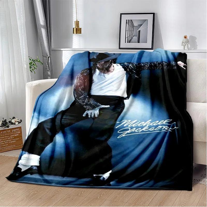 Michael Jackson Retro Printed  HD Blanket Soft Throw Blanket for Home Bedroom Bed Sofa Travel Office Solid Cover Blanket  Adults