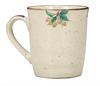 Kutani ware Iwataya mug, colored enamel flower and bird design K9-902
