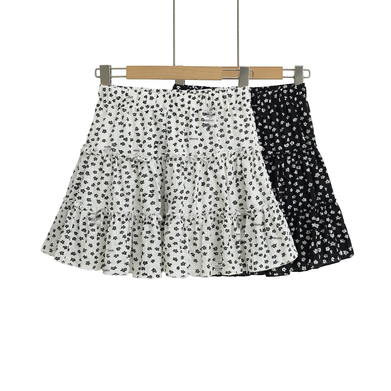 

Women s Sweet & Spicy Floral Print Chiffon Short Skirt (2025) Large белый