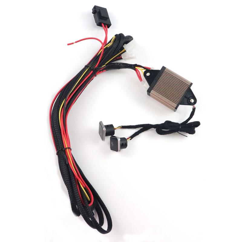 Vyhřívání autosedaček 12V Carbon Fiber/Alloy Wire Top Pads 3 Levels Dual Square Control Switch with Harness Winter warmer
