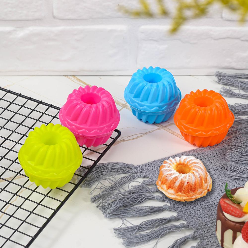 6 stk Silikon Bakeform Kakeform Høy Temperatur Og Lett Å Løsne Kakeform Liten Spiral Chiffonkakeform Halloween Godteri