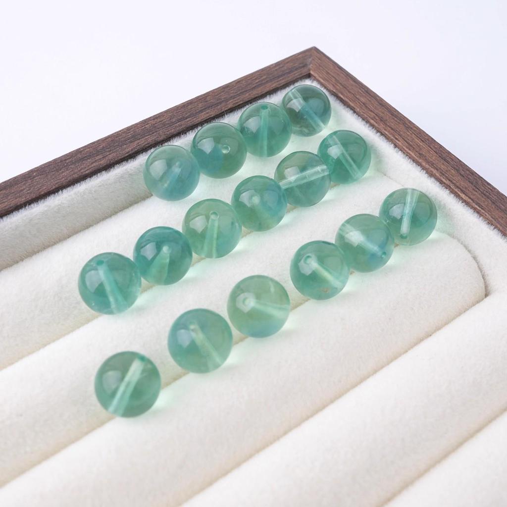 Green Fluorite 10mm Loose Bead Bracelet & Multi-Color Fluorite Earrings for Women - DIY Handmade Jewelry