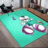 Tappeto Quadrato a Fantasia Flanella Diddl, Tappeto da Area, Tappeto per Soggiorno Camera da Letto Divano Area Giochi Decorazione, Tappetino Antiscivolo