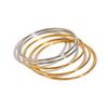 Youthway Minimalist Trendy Stainless Steel Gold& Color Circle Bracelet Bangle For Women Waterproof Anti Allergic Jewelry
