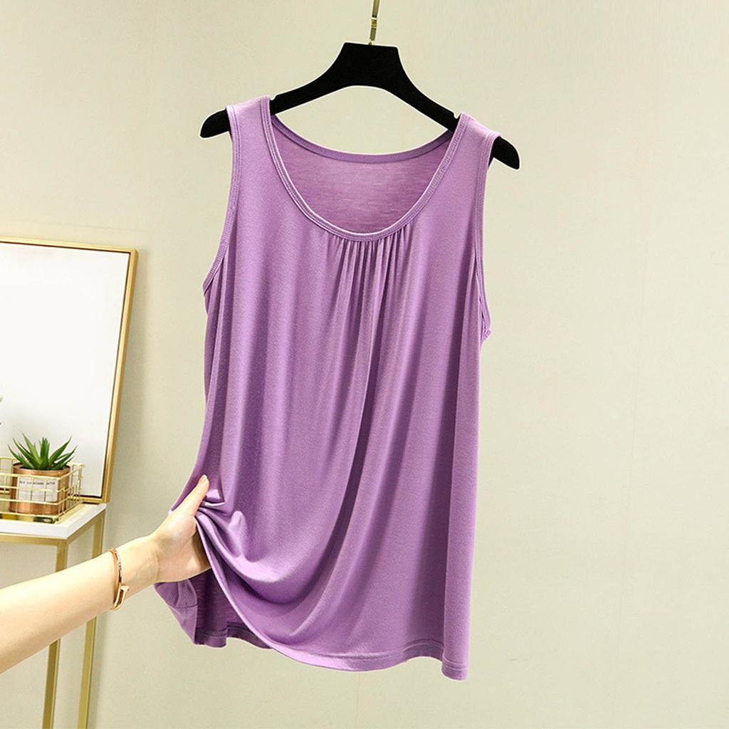 Damen Locker Lässig Und Bequem Sommer Innen Lang Einfarbig Basis Weste