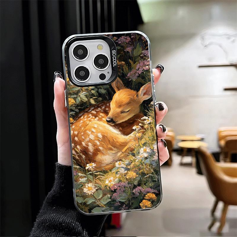 Sika Deer Elk Animal Shockproof Phone Case for iPhone 17 Air 16 16E 15 Pro Max 14 Plus 13 Mini 12 Back Cover Anti Fall Fundas