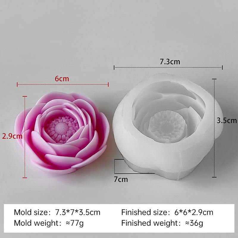 

Сделай сам Ароматическая свеча в форме цветка лотоса Силиконовая форма Ручная работа Инструмент для выпечки шоколадных конфет Эпоксидная смола Гипс Формы для украшений