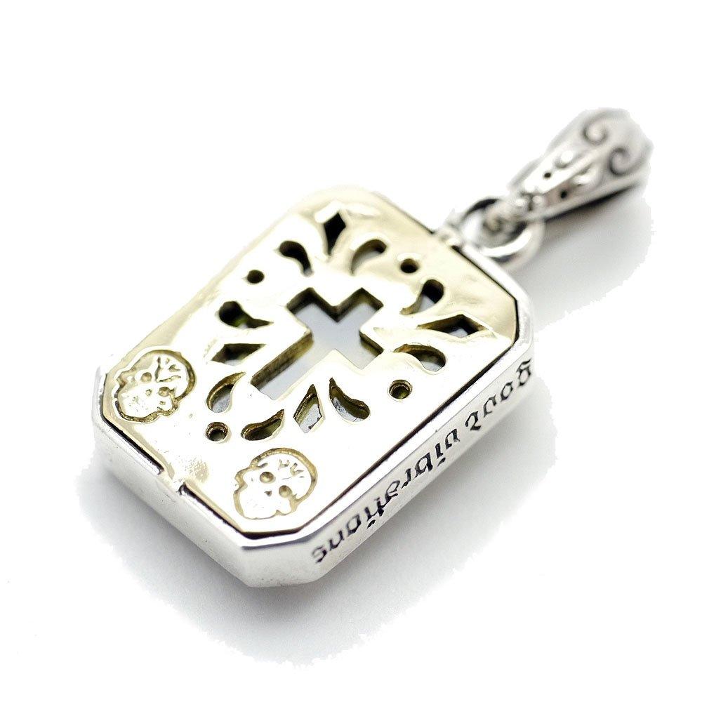 Silver One Bi Sterling Silver 925 Gold Our Lady of Guadalupe Square Box Gold Pendant Necklace for Men