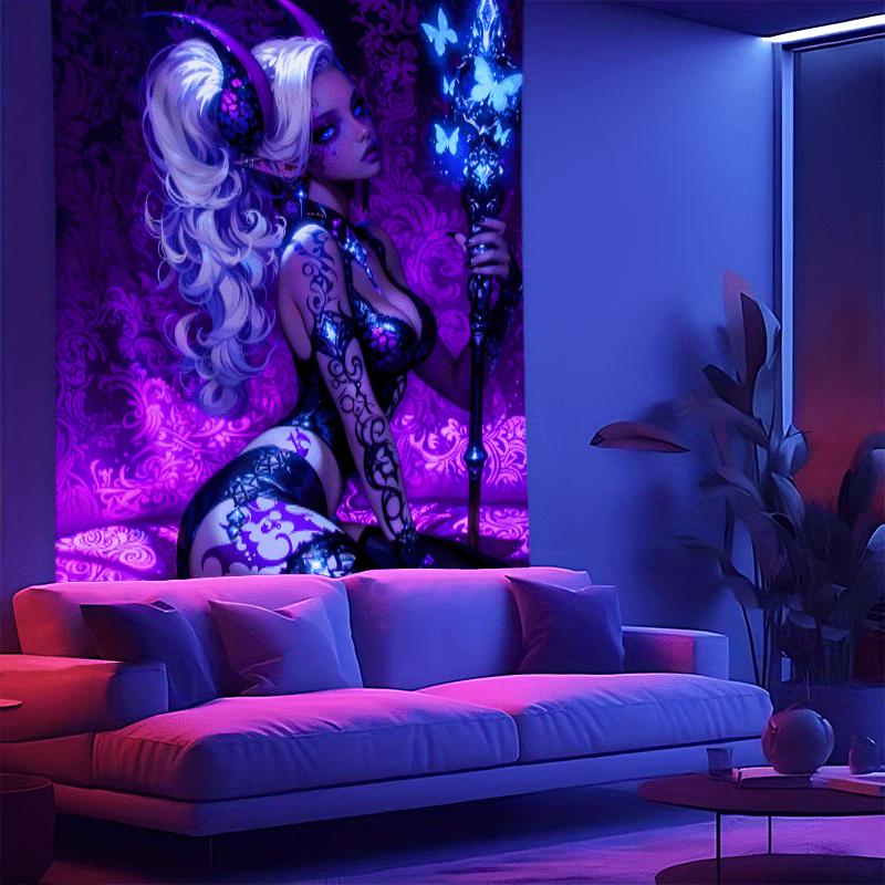Magic Fairy Tapestry Vibrant Walls Adorned with Fairies and Butterflies for Bedroom and Living Room Decor 100X70CM