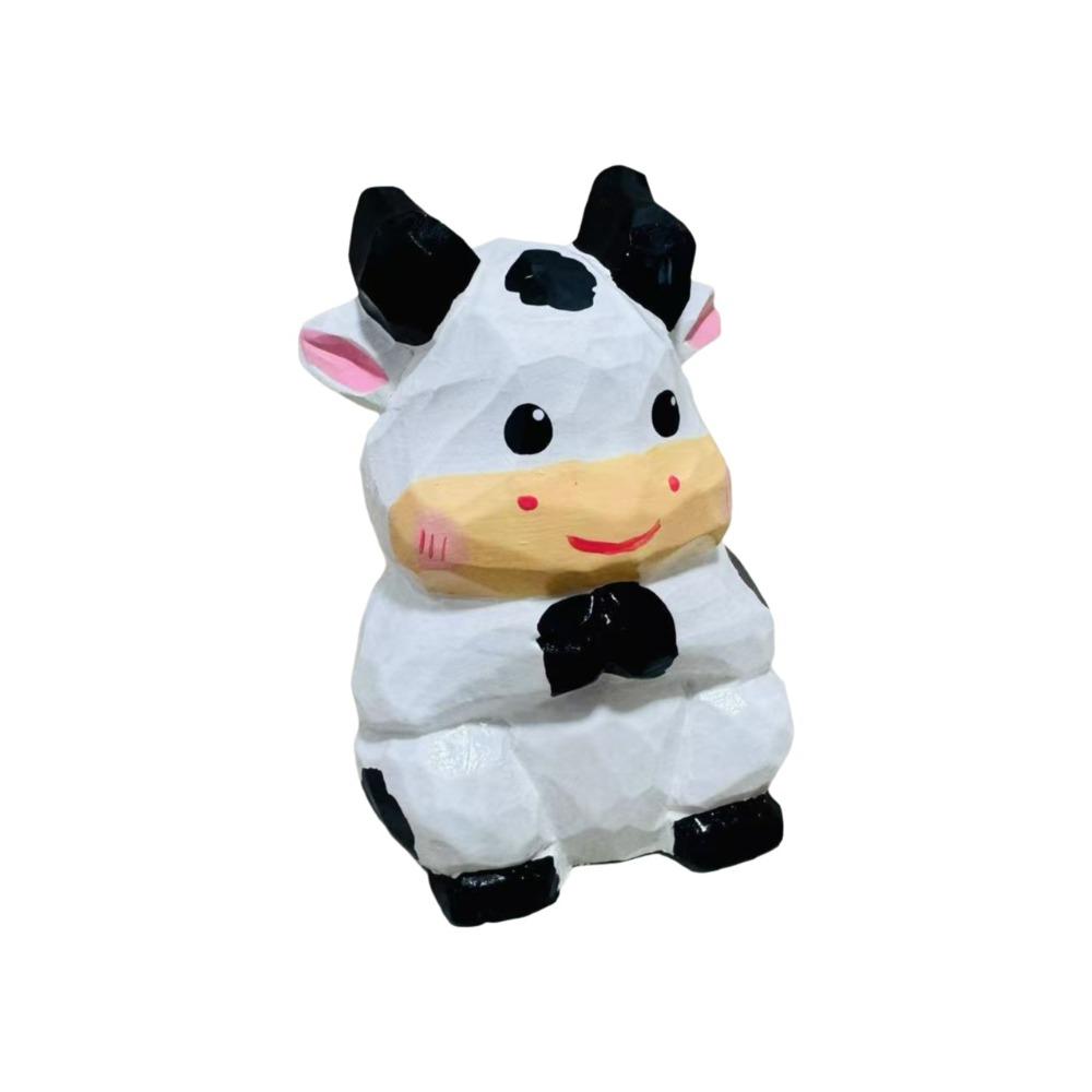 Handmade Miniature Wood Figurine Cartoon Horse Figures Ornament Funny Animal Statue  Shelf Display