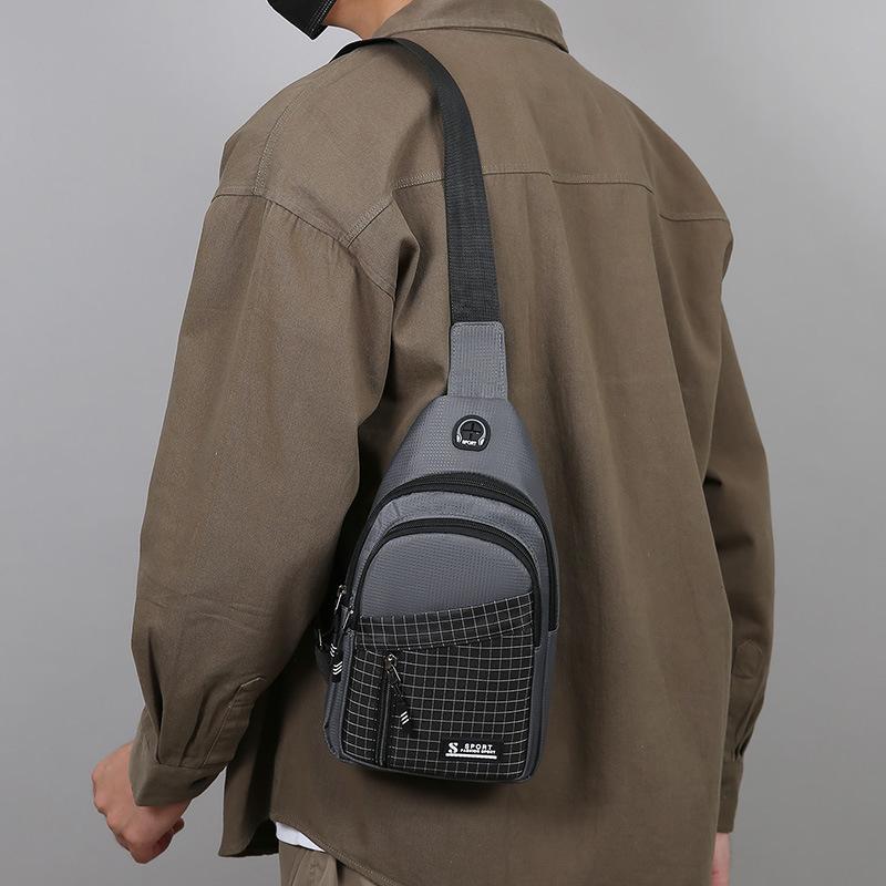 New Men's Crossbody Bag, Casual Large-capacity Single-shoulder Backpack, Fashionable Chest Sports Bag