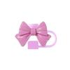 Cute Cartoon Bow Straw Tips Cover Reusable Dustproof Silicone Straw Cover Kitchen Cup Accessories Home Supplies