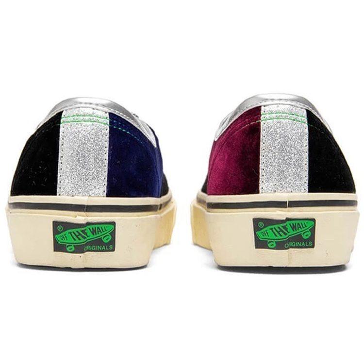 Vans X Feature Authentic LX Sinners Club Part 2 Synthetic Leather Comfortable Low Top Skateboard Shoes Unisex Black VN0A45JJ03E