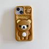 Cartoon Bear Stand Anti-Fall Case for iPhone 11/13/14/15/16/17 Pro Max